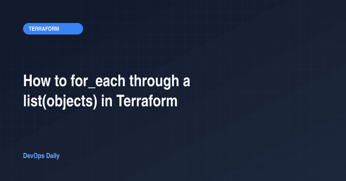 How to for_each through a list(objects) in Terraform